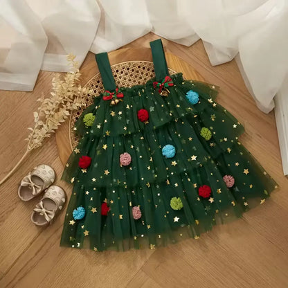 NOEL KIZ ÇOCUK ELBİSESİ bedobee