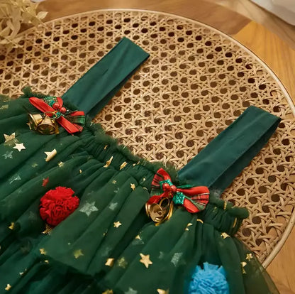 NOEL KIZ ÇOCUK ELBİSESİ bedobee