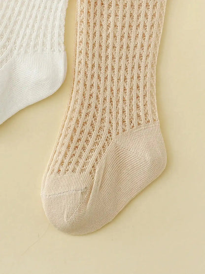 Fiyonklu File Kız Bebek Çorabı bedobee