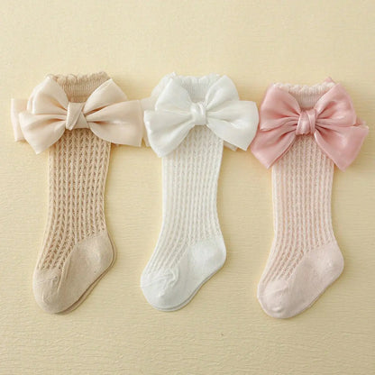 3 Çift Fiyonklu Kız Bebek Çorabı 0001 bedobee