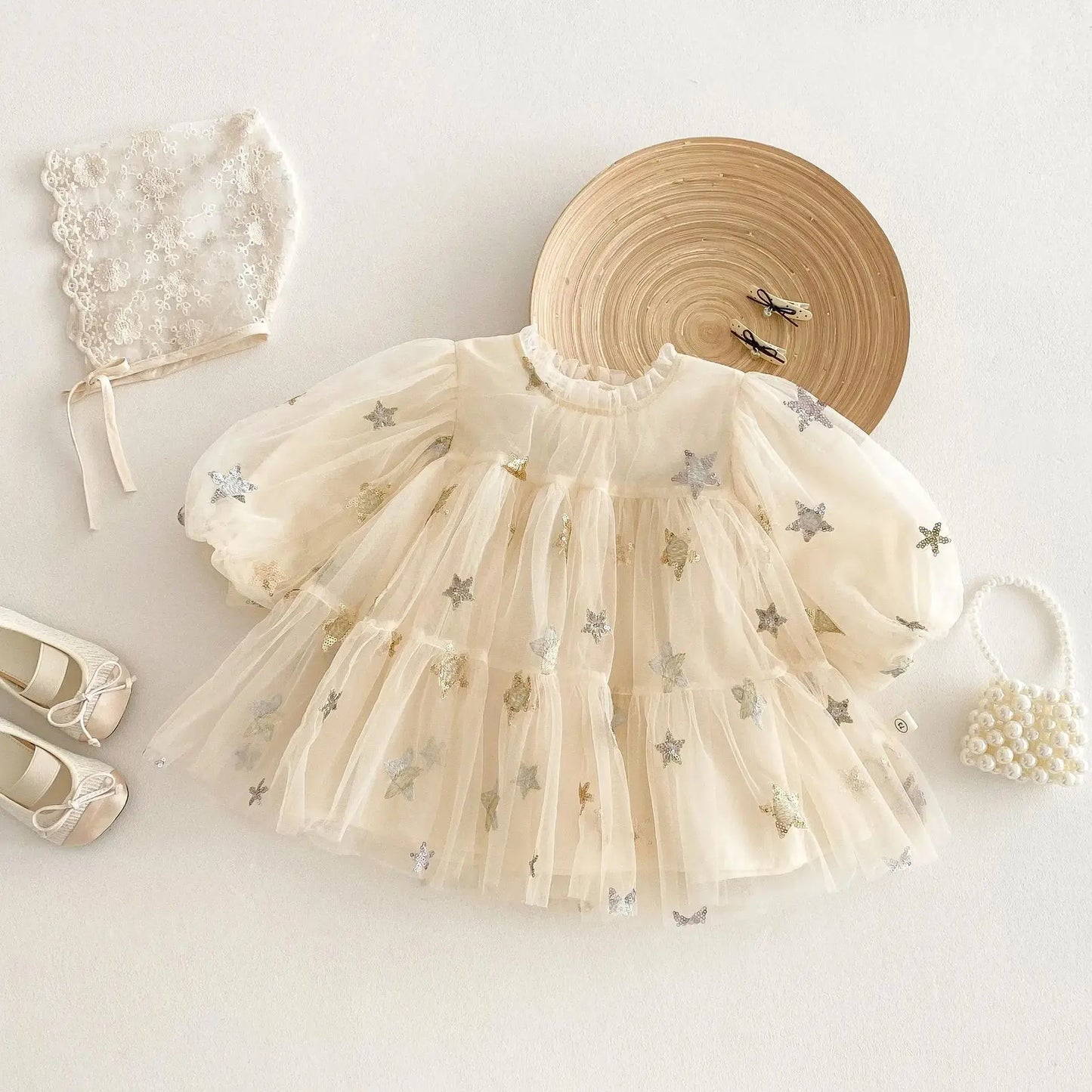 5624 Baby Girls' Dress 2025 New Spring Summer New Gauze Baby Girl's Princess Clothes 0-5Year Kid's Dress bedobee