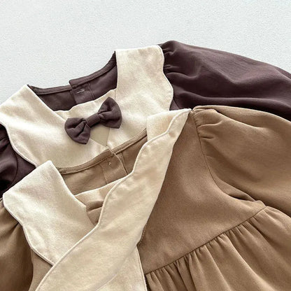 Vintage keten elbise bedobee