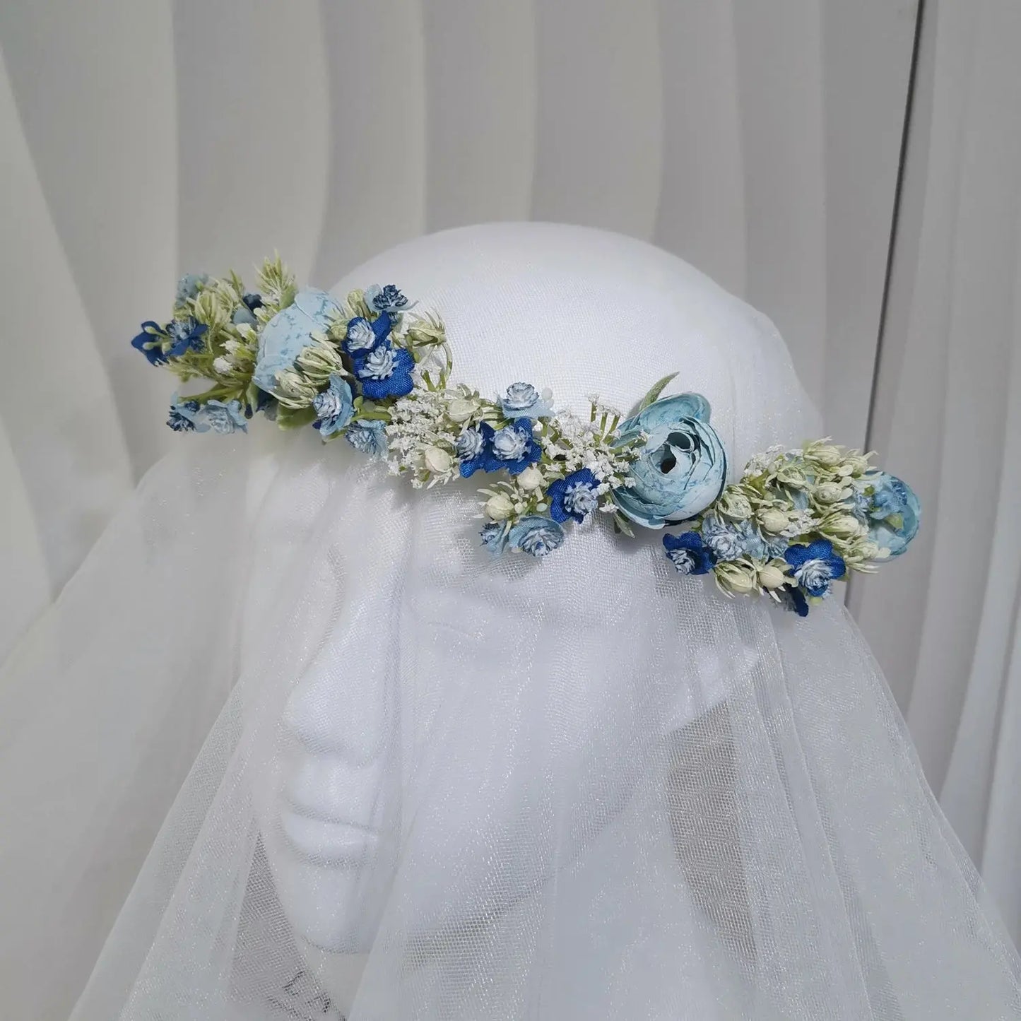 Peony Rose Flower Crown Wreath Handmade Hairbands Wedding Hair Accessories For Women Bridal Bridesmaids Girls Flower Headbands bedobee